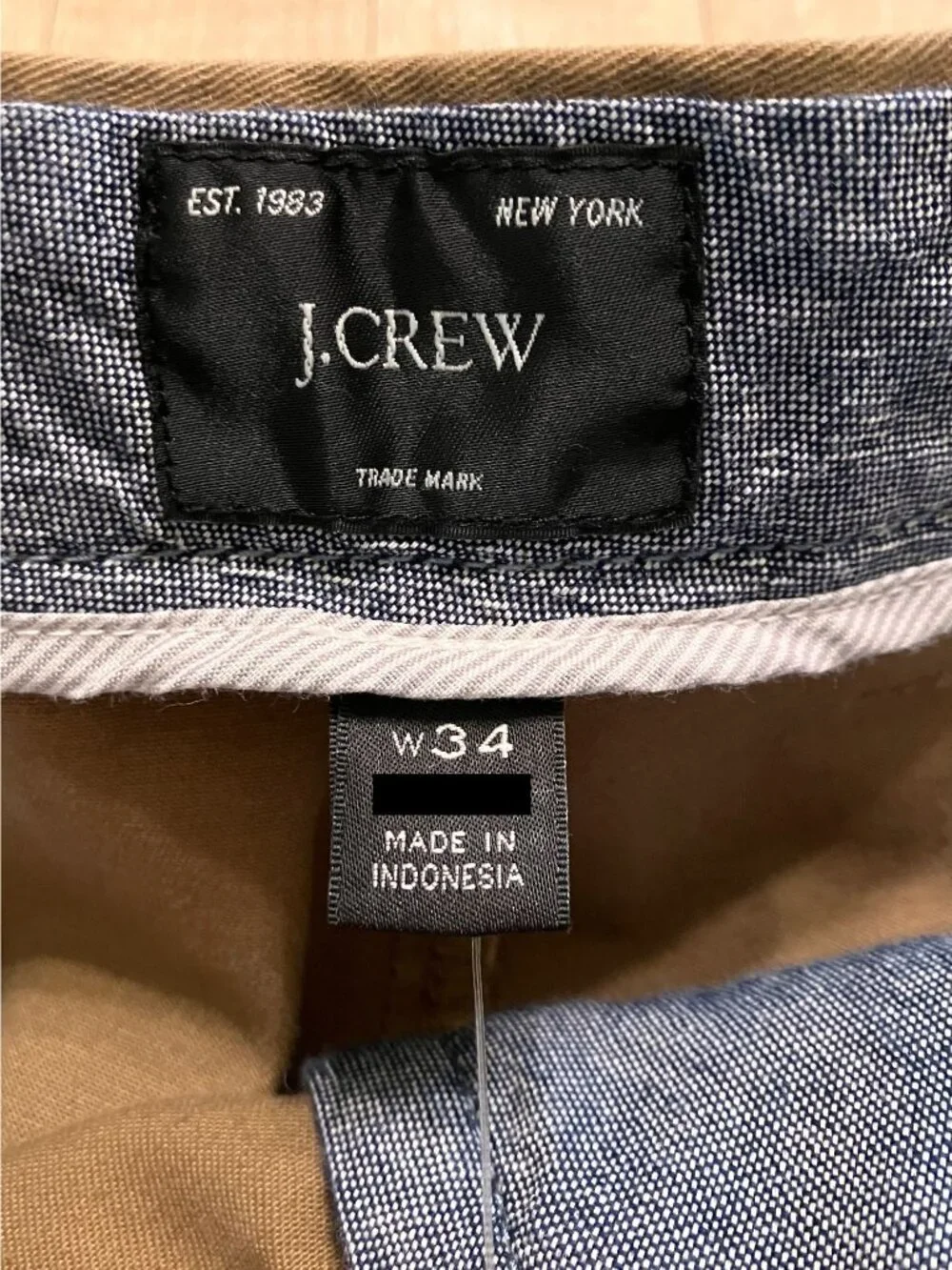 J.Crew Mens AV209 Athletic Chino Khaki Pants Size 34/32 Beige AN NWT